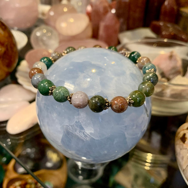 Moss Agate Stretch Bracelet