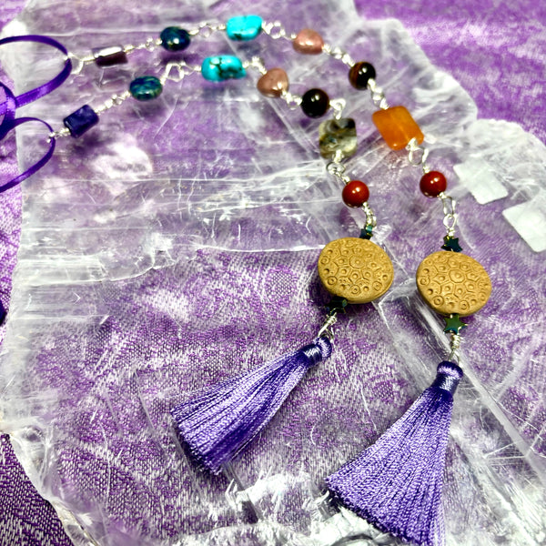 Seven Chakra Light Catcher with Lava Diffusor Beads