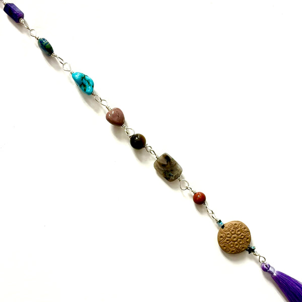 Seven Chakra Light Catcher with Lava Diffusor Beads