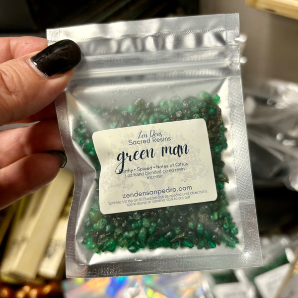 Green Man Resin Incense by Zen Den San Pedro | 1 Oz