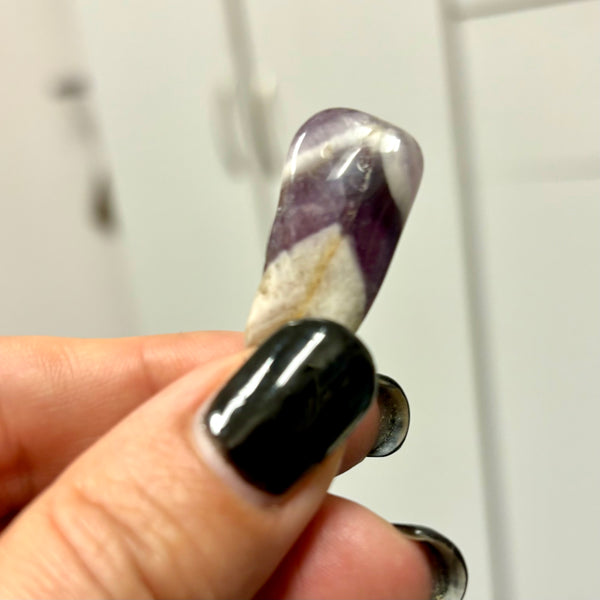 Chevron Amethyst Large Tumbled Stone