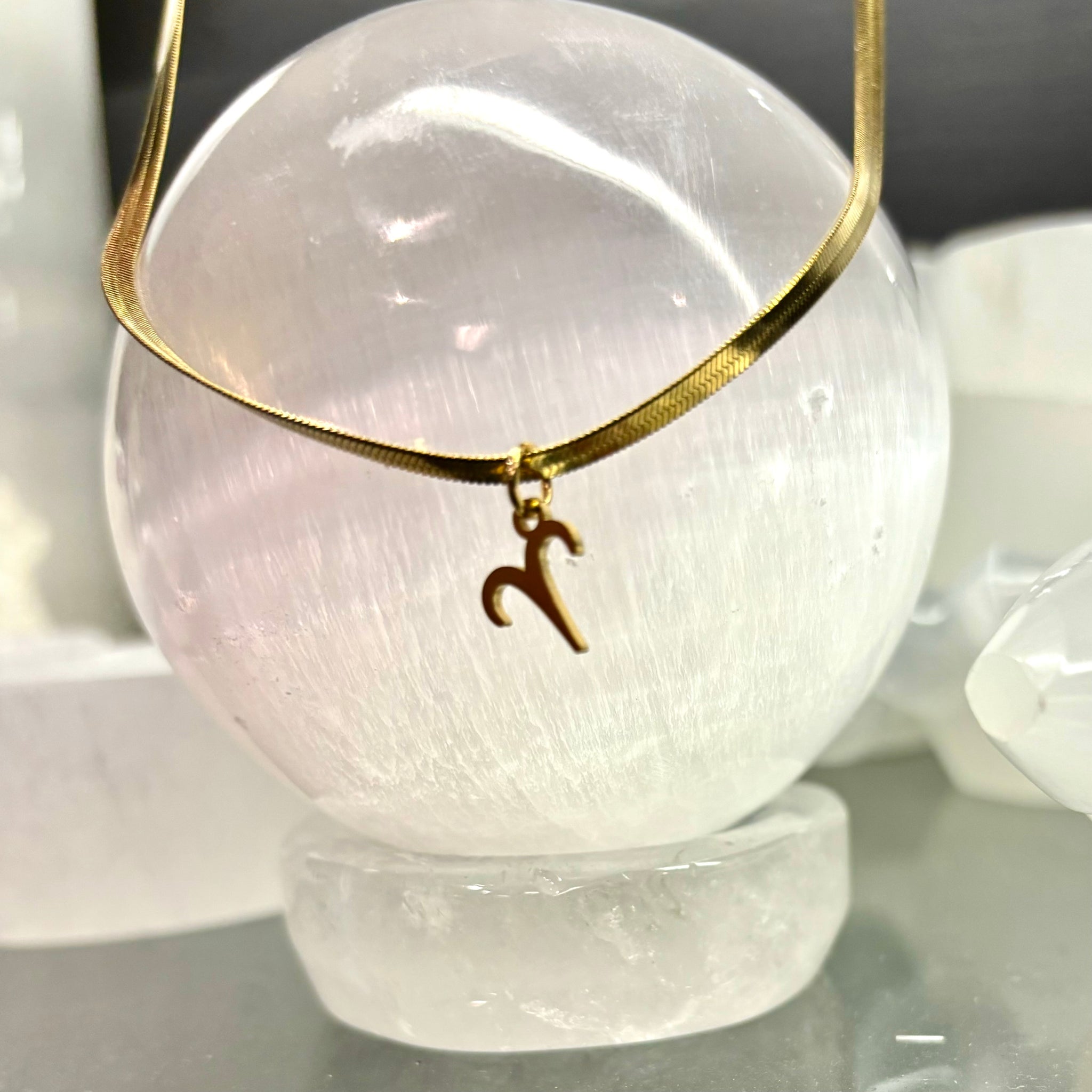 Zodiac 14k Gold Filled Herringbone Necklace