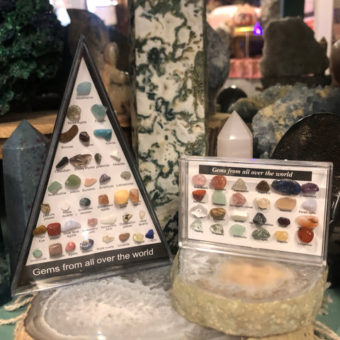 Mounted Crystal and Stone Educational Collection