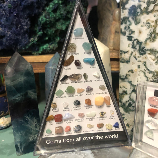 Mounted Crystal and Stone Educational Collection