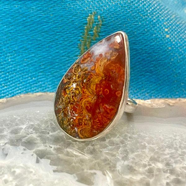 Hungarian Agate Sterling Silver .925 Ring