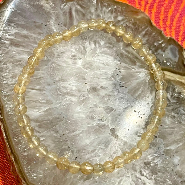 Citrine 4mm Stackable Stretch Bracelet