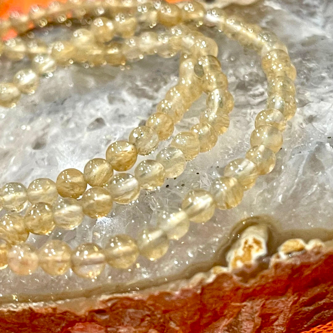 Citrine 4mm Stackable Stretch Bracelet