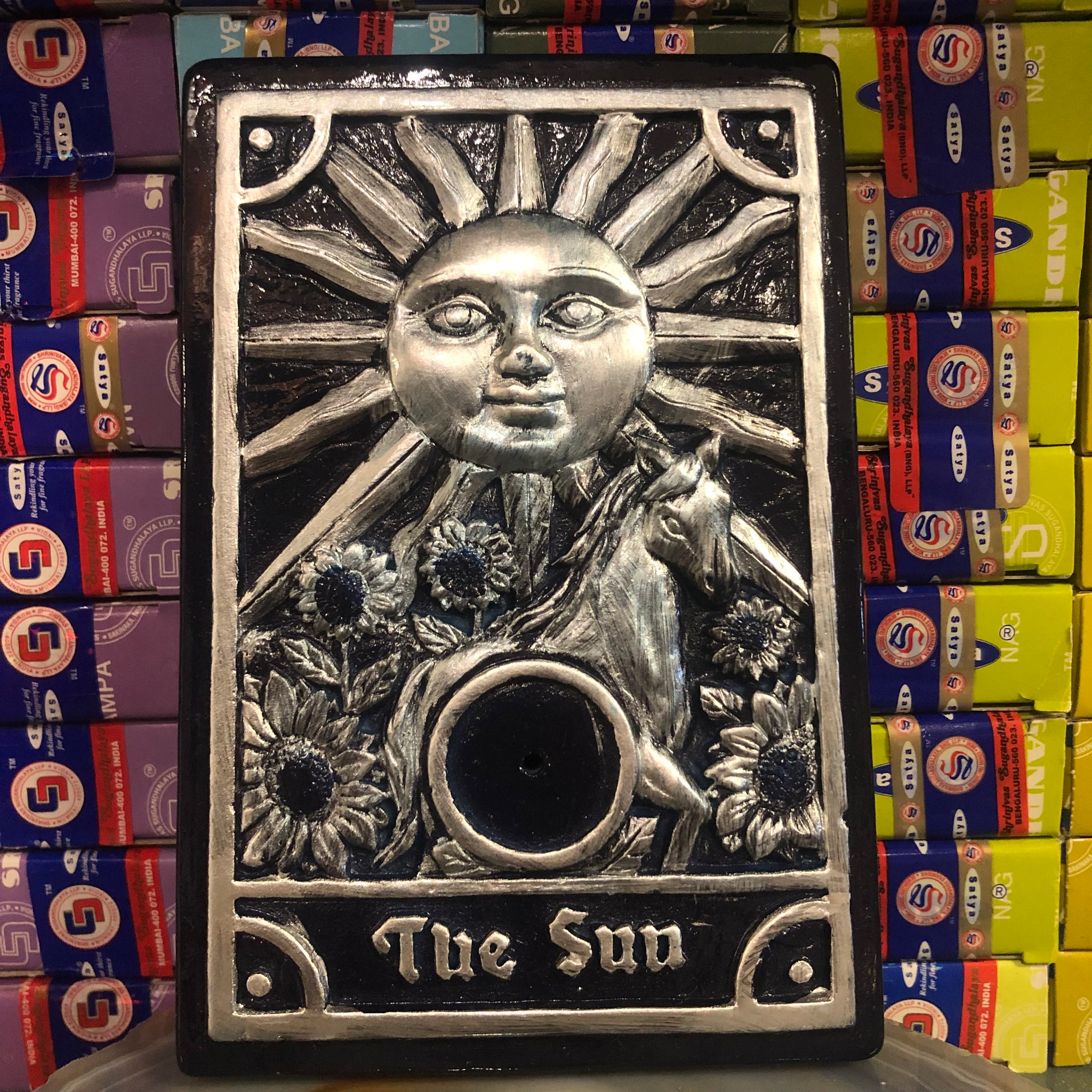 Sun Tarot Card Incense Burner