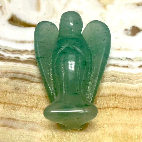 Green Aventurine Angel Carving 1.5 Inch