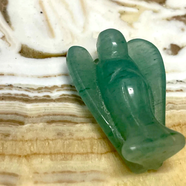 Green Aventurine Angel Carving 1.5 Inch