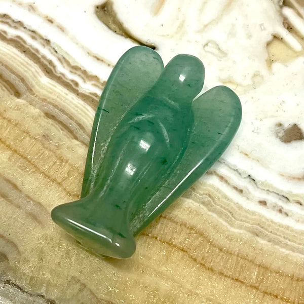 Green Aventurine Angel Carving 1.5 Inch