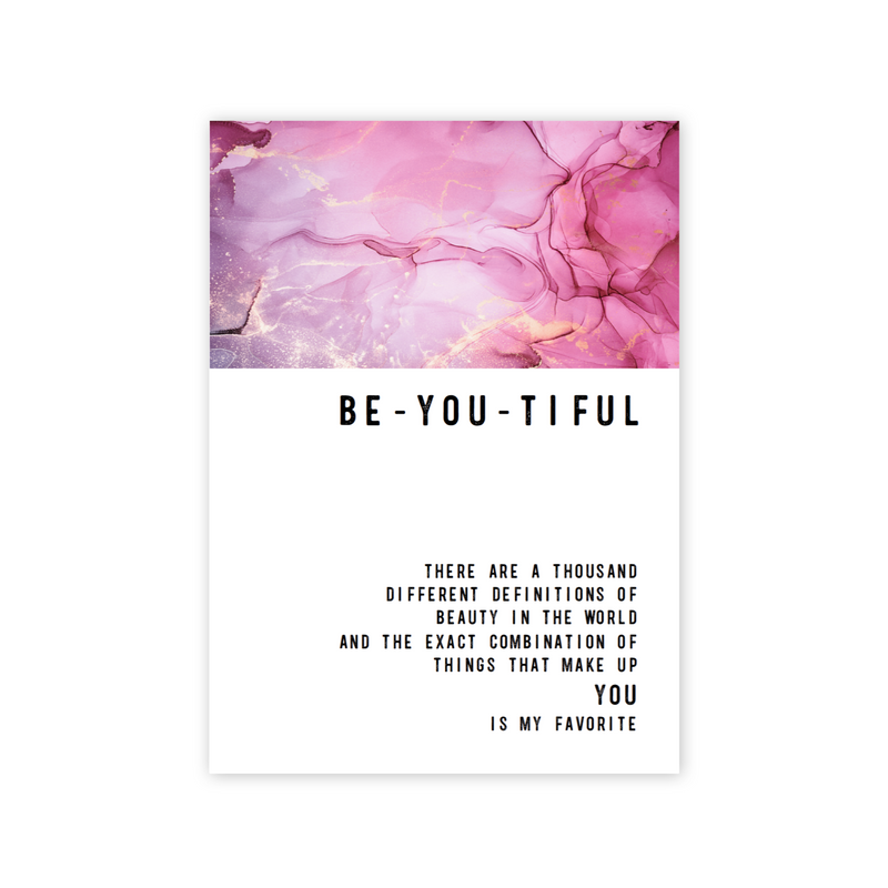 BE-YOU-TIFUL greeting card by Warm Human