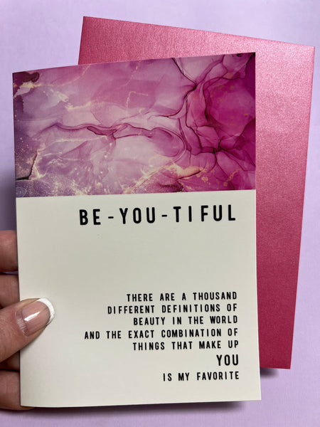 BE-YOU-TIFUL greeting card by Warm Human