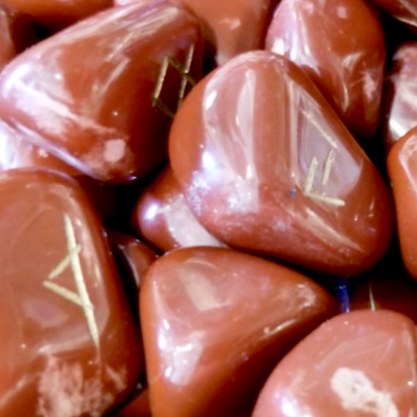 Rune Set in Red Jasper