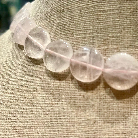 Rose Quartz(Madagascar) Smooth Count Style 16mm Round Gemstone Beads 15 Inch Strand