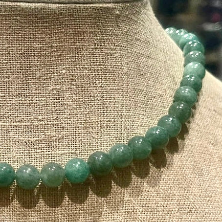 Round Green Aventurine 6-6.5mm Strand 15 Inches