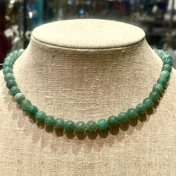 Round Green Aventurine 6-6.5mm Strand 15 Inches