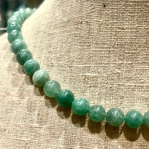 Round Green Aventurine 6-6.5mm Strand 15 Inches