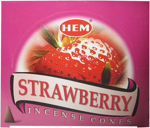 Hem Strawberry Incense Dhoop Cones 10pc