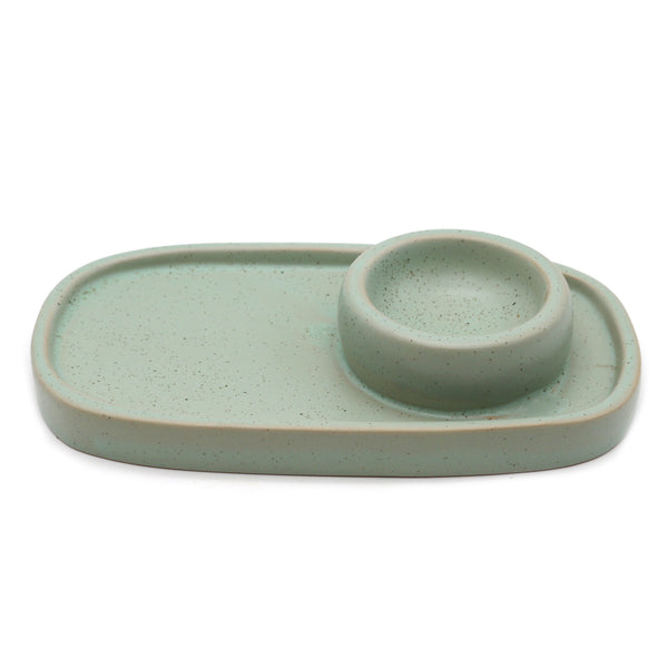 Ceramic Burner Plate in Sage Green 6.5”