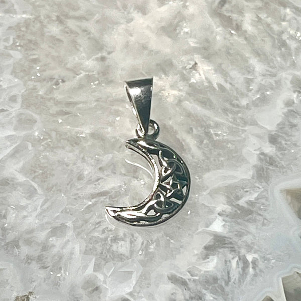 Crescent Moon .925 Sterling Silver Pendant
