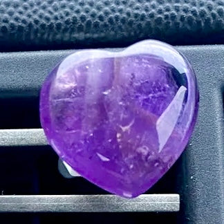 Crystal Heart Car Stone with Vent Clip | Assorted Stones