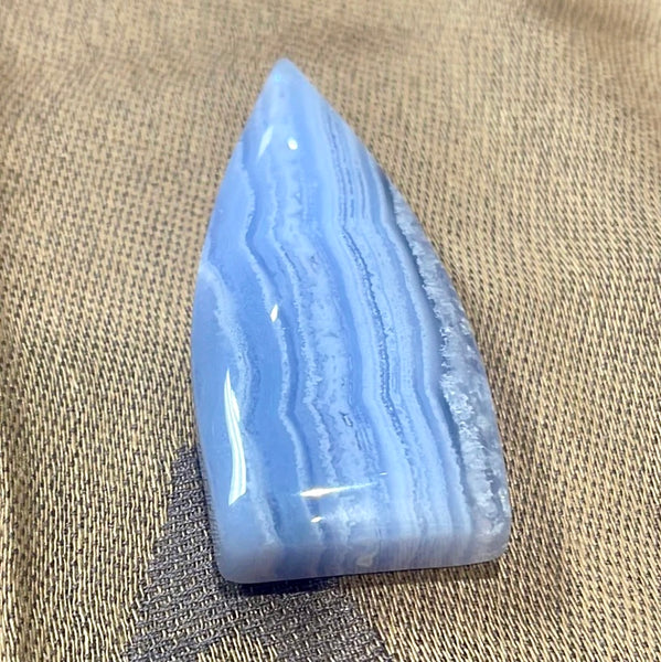 Blue Lace Agate Flame Carving