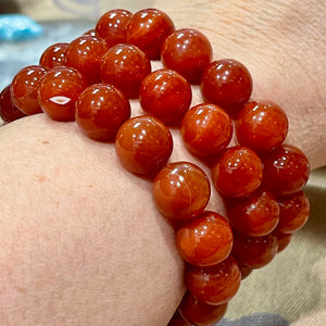 Carnelian Stackable Stretch Bracelet 12mm