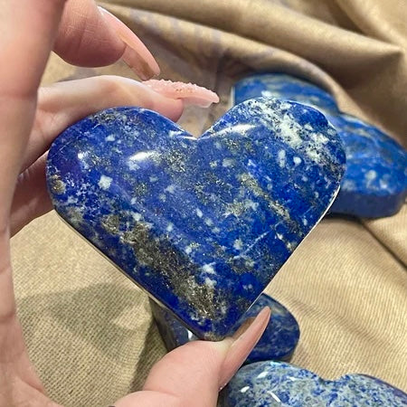 Lapis Lazuli Carved Heart