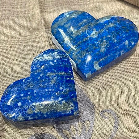 Lapis Lazuli Carved Heart