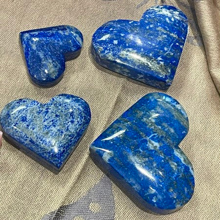 Lapis Lazuli Carved Heart