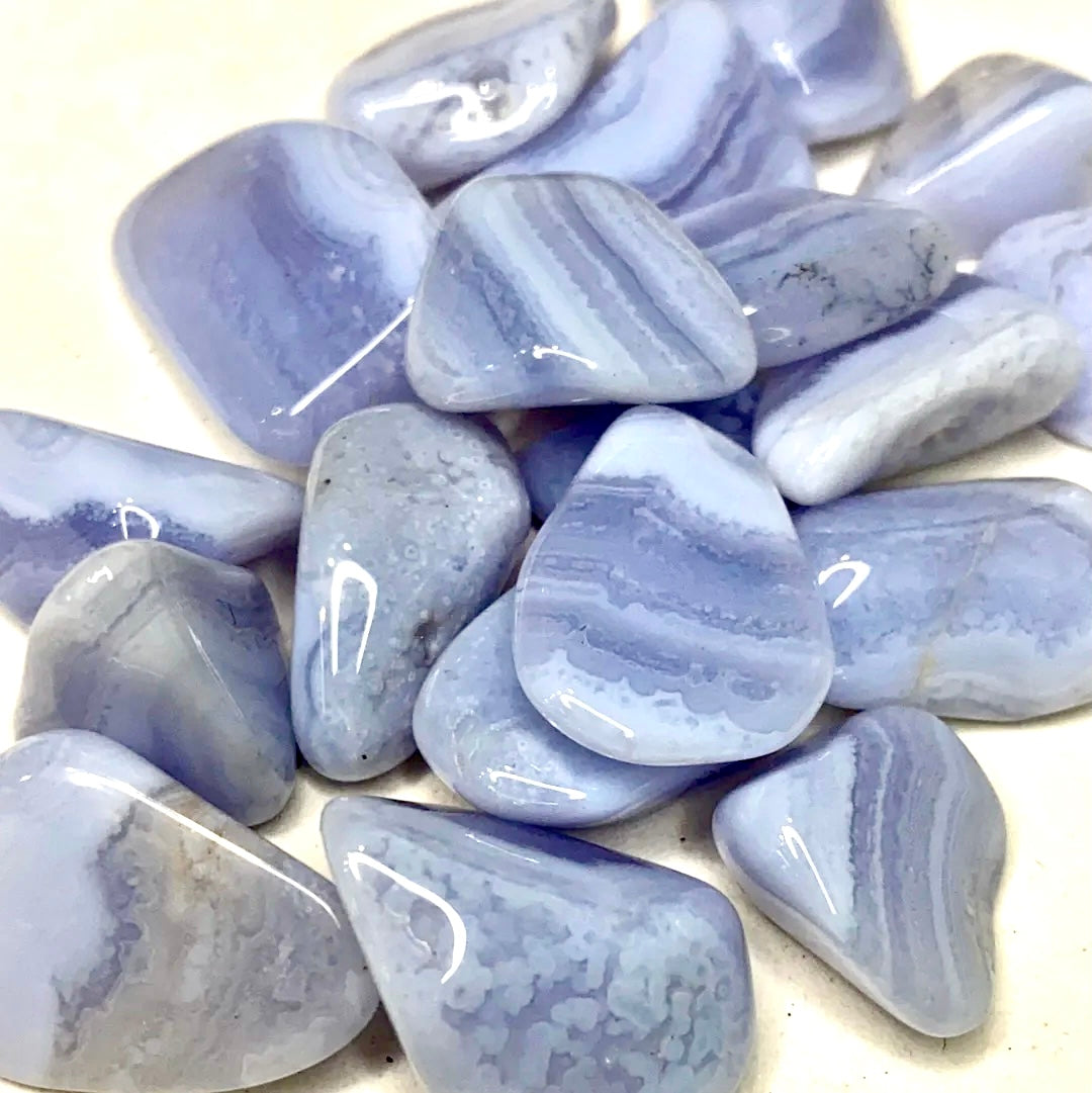 Blue Lace Agate Pocket Stone