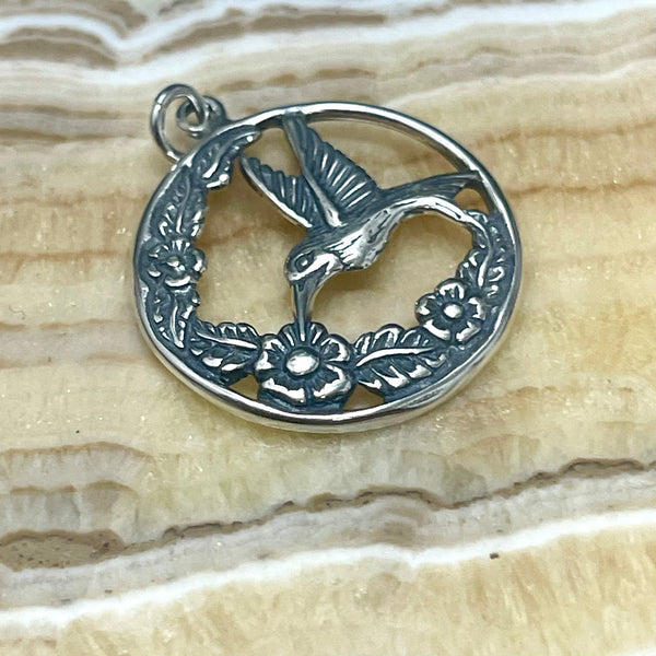 Hummingbird Sterling Silver Pendant