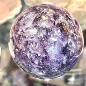 Lepidolite with Kunzite Sphere