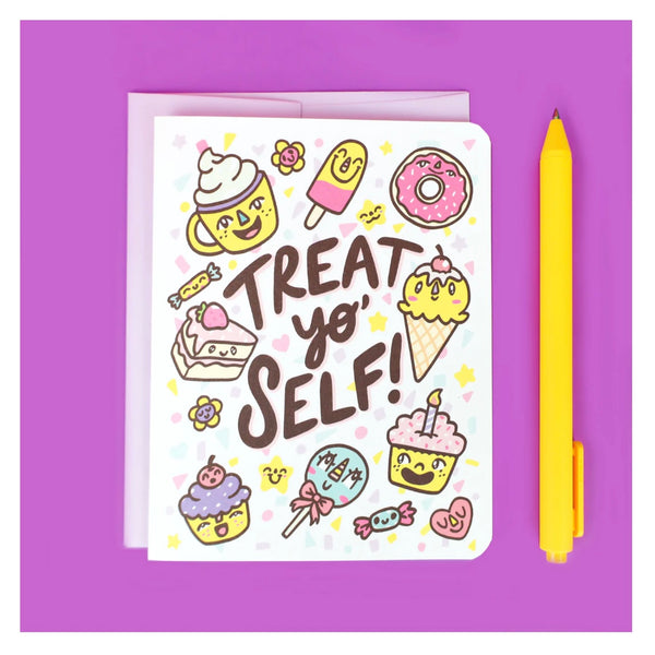Treat Yo Self! Cute Note Card