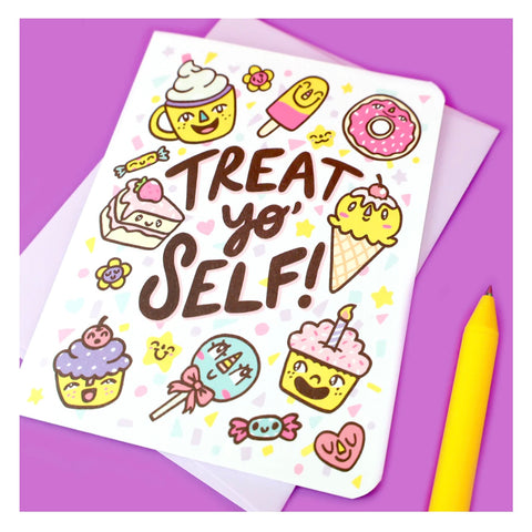 Treat Yo Self! Cute Note Card