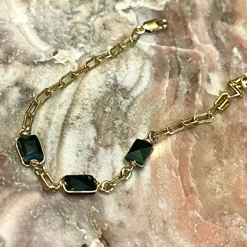 Bella Horizon Gemstone 14k Gold Fill Bracelet
