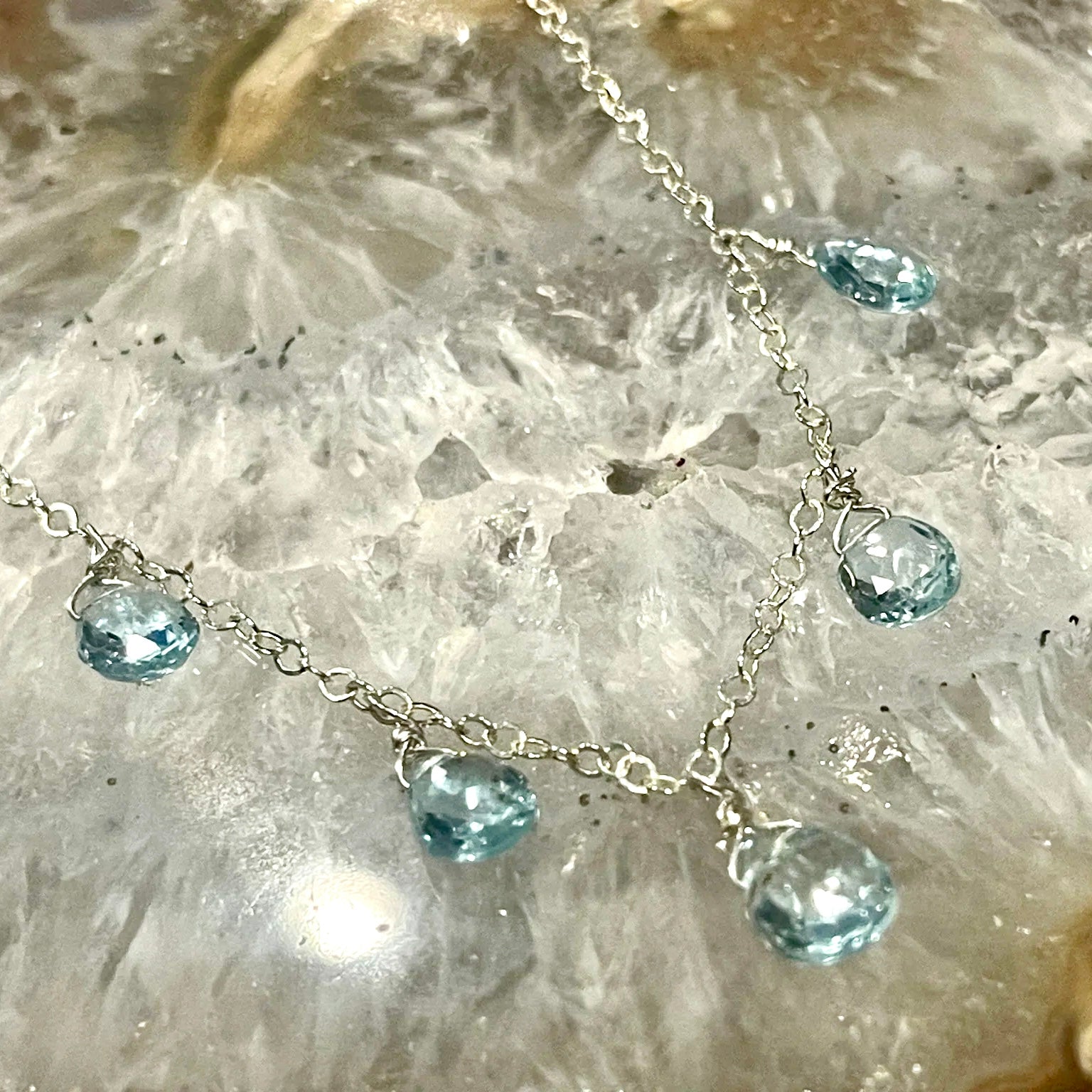 Easy Rider Aquamarine Sterling Silver Necklace