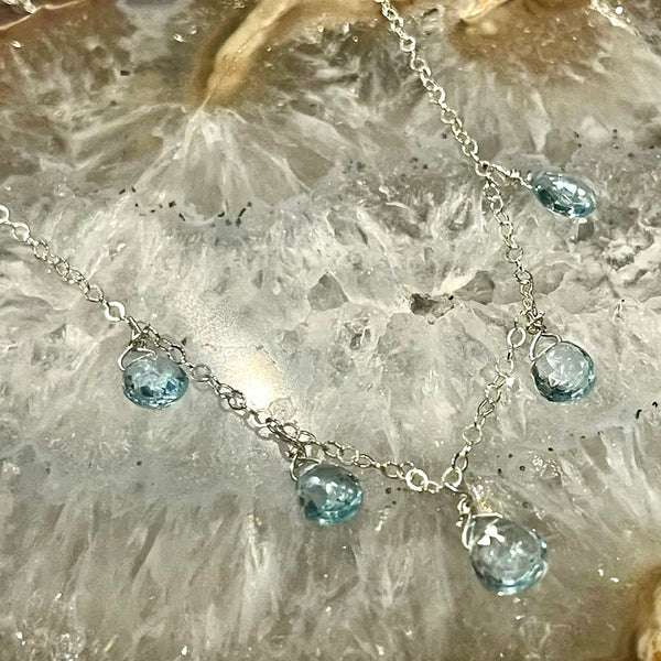 Easy Rider Aquamarine Sterling Silver Necklace