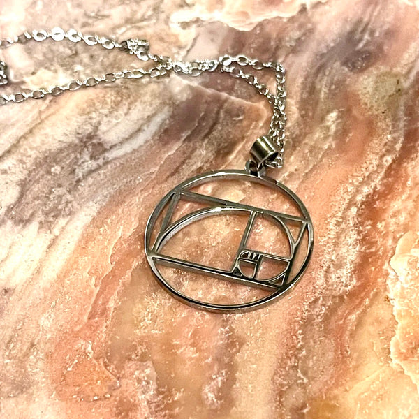 Fibonacci Pendant Necklace | 18 inch