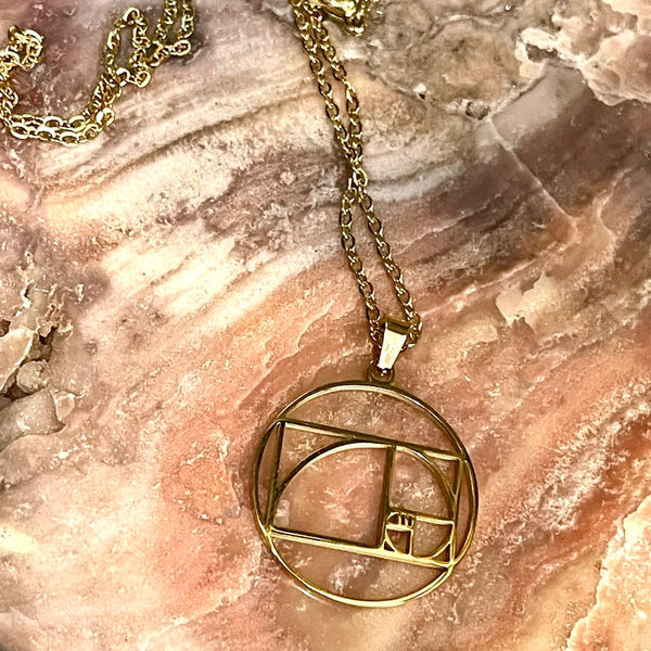 Fibonacci Pendant Necklace | 18 inch