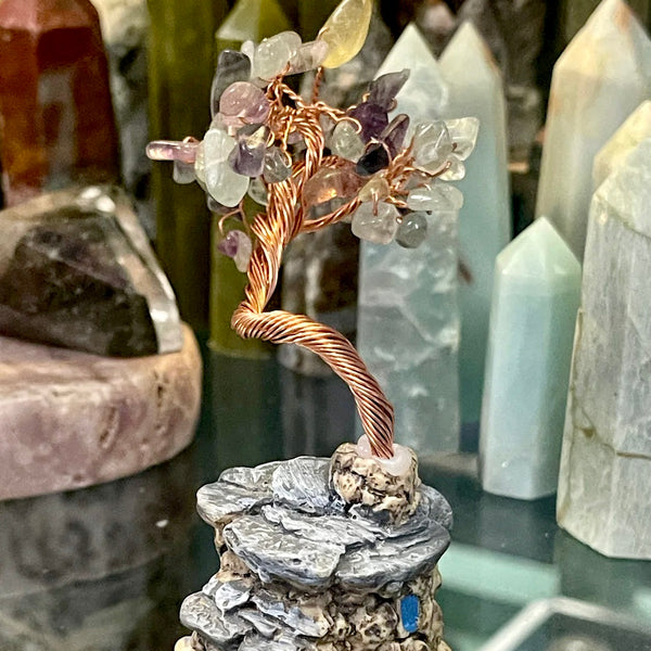 Money Tree With Resin Base with Copper | 4 inch