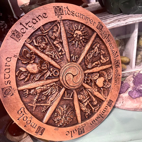 Wheel of The Year Resin Cast Wall Hanging