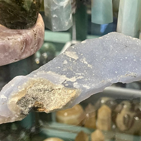 Blue Lace Agate Natural Druzy Freeform | Assorted Sizes
