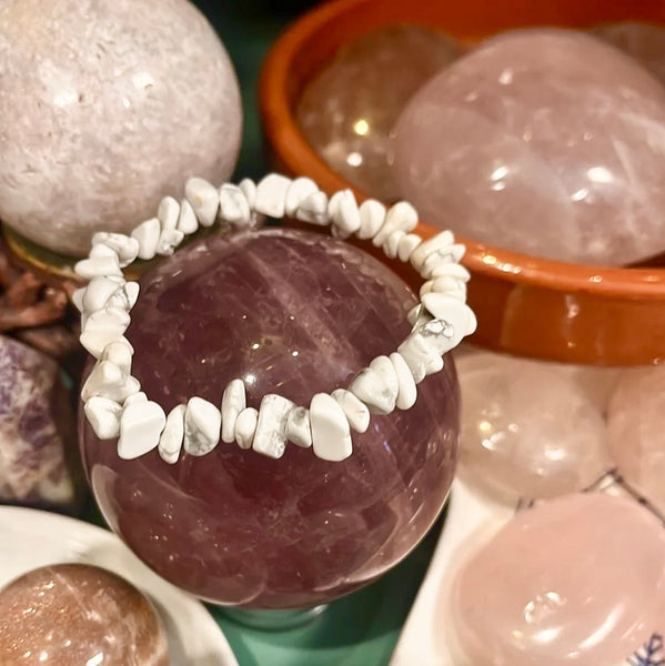 Howlite Chip Style Stackable Bracelet