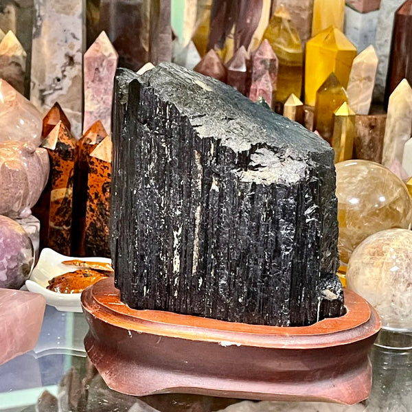 Black Tourmaline Mounted Beryl