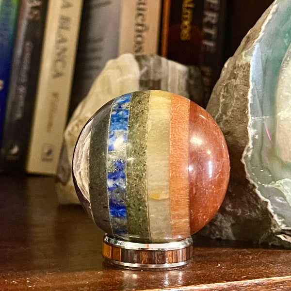 Chakra Seven Banded Stone Sphere | 46-48mm