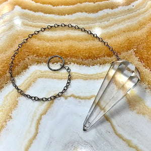 Quartz Crystal or Smoky Quartz Pendulums