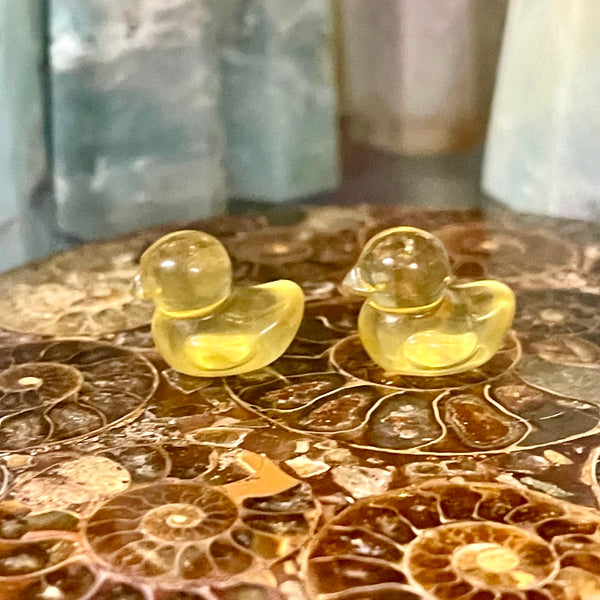 Yellow Fluorite Rubber Ducky Mini Carving