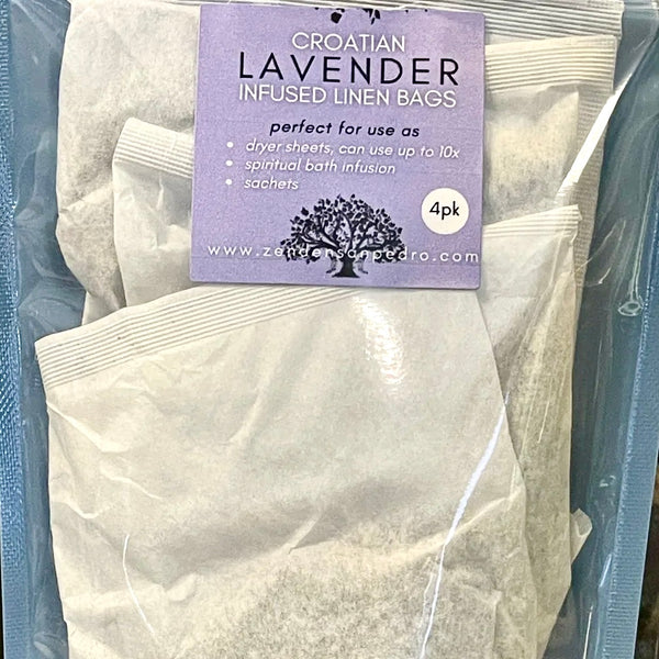 Croatian Lavender Linen Style Sachet Bags | 4 pack